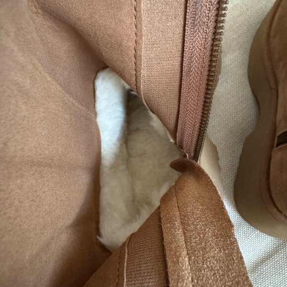 UGG Classic Twin Seam New Heights Platform Boots – Chestnut Suede (Size 7) NWT/N - Picture 9 of 15